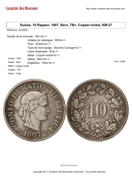 Suisse, 10 Rappen, 1907, Bern, TB+, Copper