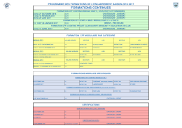 FORMATIONS CONTINUES