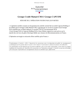 Groupe Credit Mutuel-CM11/ Groupe CAPCOM