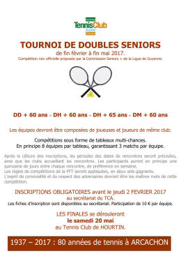 tournoi de doubles seniors