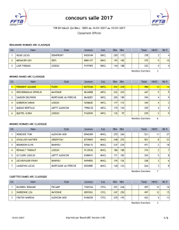 concours salle 2017 - Tir à l`arc à Flers