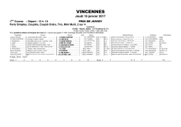 vincennes - Resultat