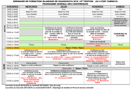 telecharger le programme du seminaire