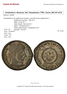 Constantine I, Nummus, 324, Thessalonica, TTB+, Cuivre, RIC:VII