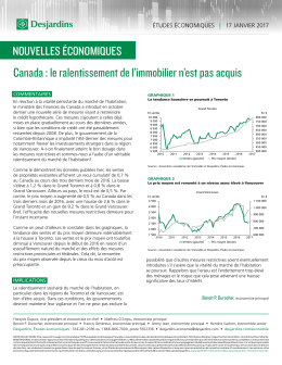 Canada : le ralentissement de l`immobilier n`est pas