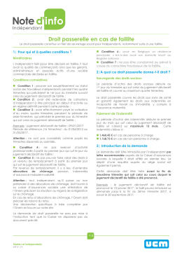 Droit passerelle en cas de faillite
