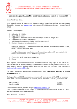 Compte rendu de l`Assembl&eacute;e G&eacute;n&eacute;rale du 1er F&eacute;vrier 2003