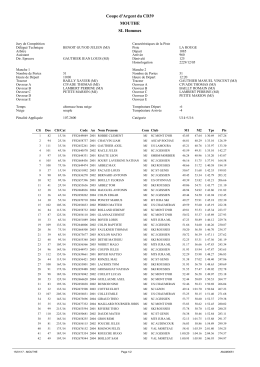 Coupe d`Argent du CD39 MOUTHE SL Hommes
