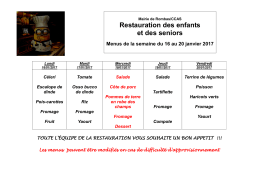 Restauration des enfants et des seniors