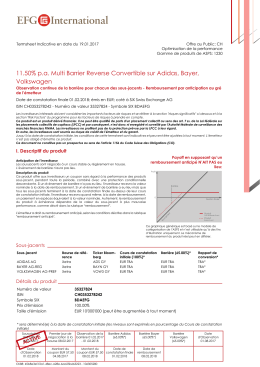11.50% pa Multi Barrier Reverse Convertible sur Adidas
