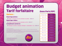 Tarifs Time to Buzz 2017