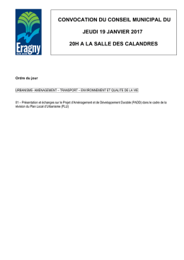Ordre du jour
