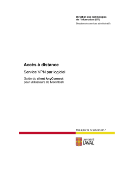 Guide AnyConnect pour MAC - Direction des technologies de l