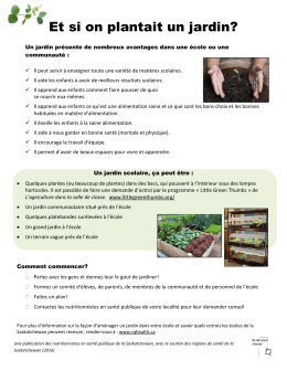 Et si on plantait un jardin?