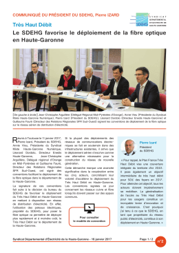 D&eacute;ploiement du Tr&egrave;s Haut D&eacute;bit