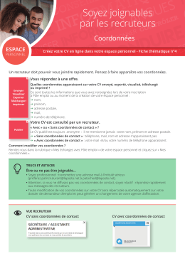 Soyez joignables par les recruteurs