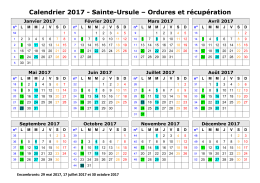 Téléchargez le calendrier complet - Municipalité de Sainte