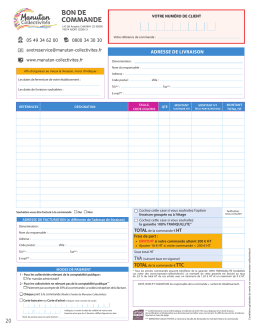 BON DE COMMANDE - Manutan Collectivit&eacute;s