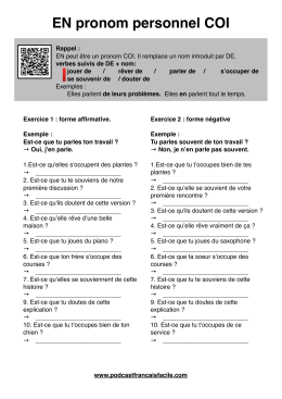 EN pronom personnel COI - Podcast français facile