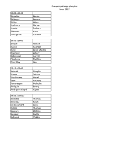 Groupes patinage plus plus hiver 2017 8h00 &agrave; 8h30 Beaulieu