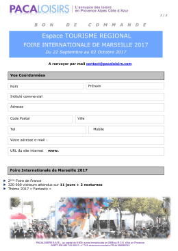 Village Pacaloisirs Foire de Marseille
