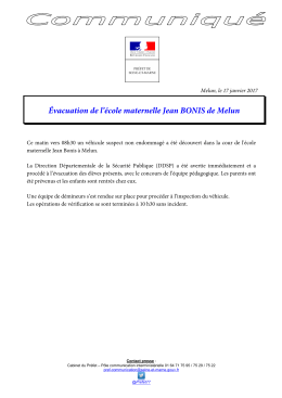 17012017 Evacuation de l`&eacute;cole Jean Bonis - Pr&eacute;fecture de Seine