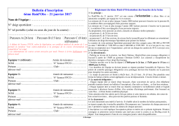 Bulletin d`inscription 6&egrave;me Raid`Obs &ndash; 21 janvier 2017
