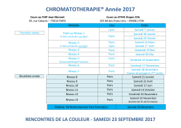 CHROMATOTHERAPIE&reg; Ann&eacute;e 2017