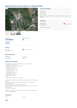 Appartement de 4,5 pces sur plan au 1 er étage à