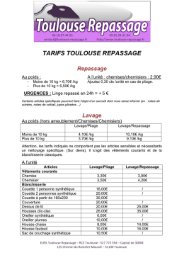 Télécharger Tarifs - Toulouse Repassage