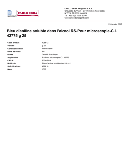 T&eacute;l&eacute;charger PDF - CARLO ERBA Reagents