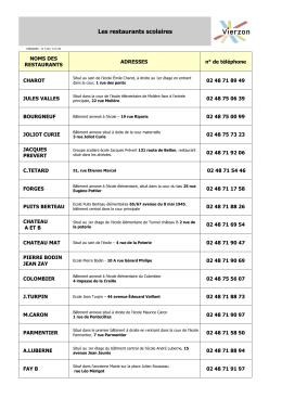 Les restaurants scolaires