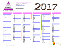Téléchargez notre calendrier scolaire 2017