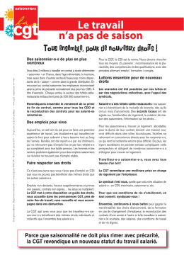 n`a pas de saison Le travail