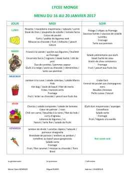 lycee monge menu du 16 au 20 janvier 2017