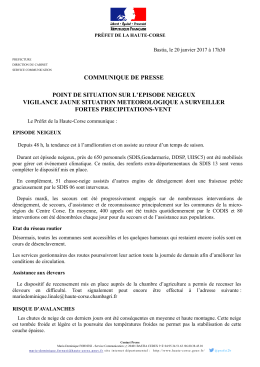 Communiqué de presse du 20.01.2017 à 17h30