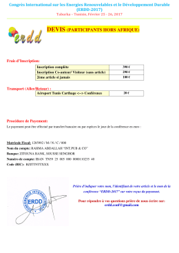 devis (participants hors afrique)