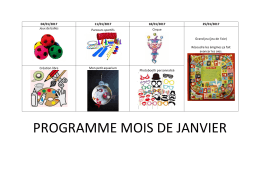 programme mois de janvier