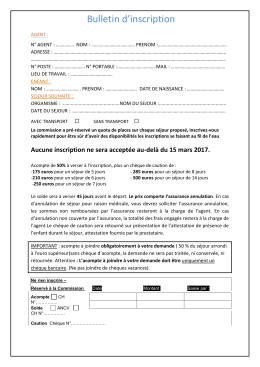 Bulletin d`inscription