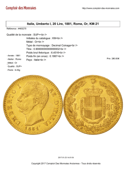 Italie, Umberto I, 20 Lire, 1881, Rome, Or, KM:21