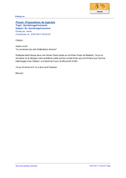 Forum: Propositions de logiciels