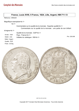 France, Louis XVIII, 5 Francs, 1824, Lille, Argent, KM:711.13