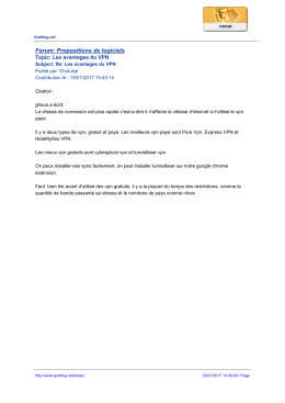 Forum: Propositions de logiciels