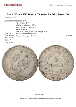 France, 5 Francs, 1813, Bayonne, TB, Argent, KM:694.9, Gadoury:584