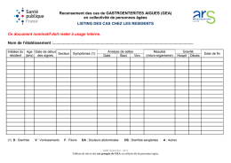 Tableau de recensement cas GEA