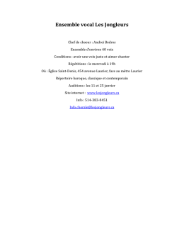 Ensemble vocal Les Jongleurs