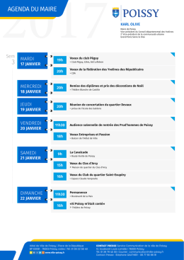 agenda du maire - Ville de POISSY