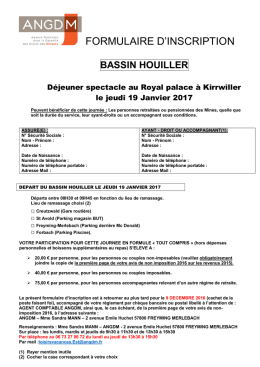 Vacances 2FORMULAIRE D`INSCRIPTION