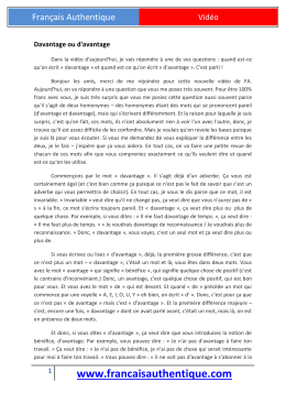 Fran&ccedil;ais Authentique