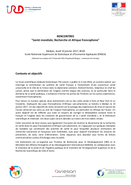 Santé mondiale, Recherche et Afrique francophone